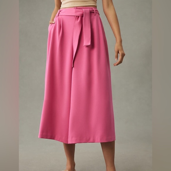 Anthropologie Maeve Tie-Waist Culottes Pants NWT size 8 - Picture 5 of 8